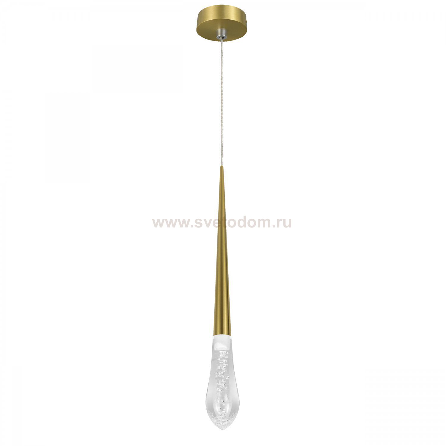807003-4 Подвес PUNTO MINI с декоративной насадкой (капля) (807003+807000-4) LED 4W 282LM 24G ЛАТУНЬ 3CCT 3000/4000/6000K