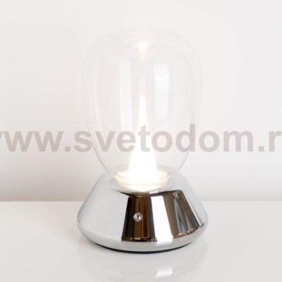 807904 Настольная лампа UOVO III LED 10W 800LM G ХРОМ/ПРОЗРАЧНЫЙ 3000K
