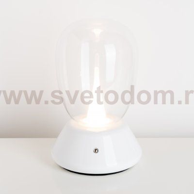 807906 Настольная лампа UOVO III LED 10W 800LM G БЕЛЫЙ/ПРОЗРАЧНЫЙ 3000K