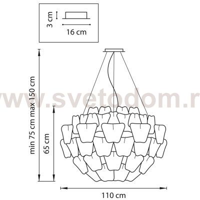 Люстра подвесная Lightstar 808030 Planaria