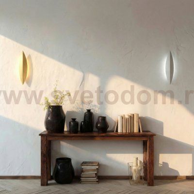 808674 Бра MURO FOGLIA 6W LED 480LM СЕРЕБРО 3000K