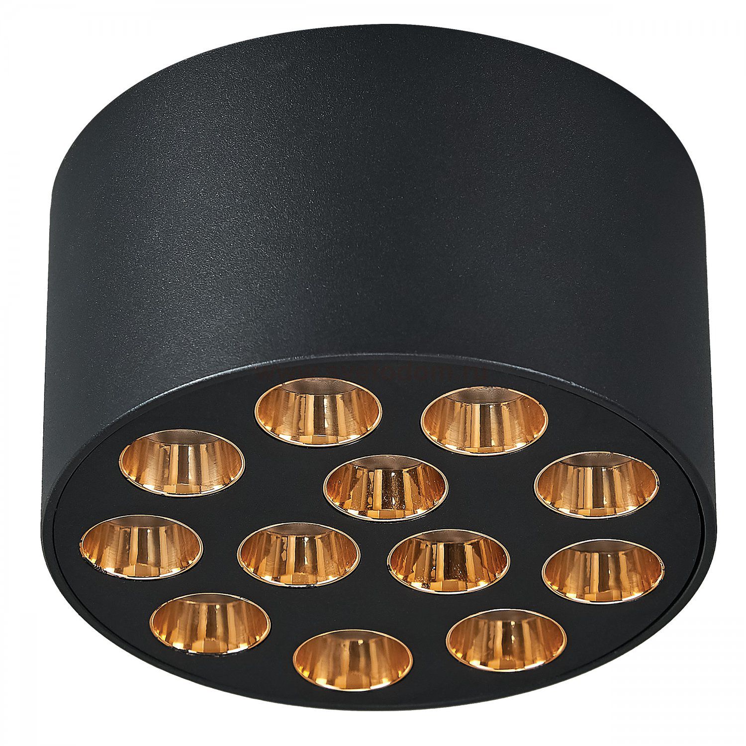 080942 Светильник потолочный GUARDA 9W 750LM 30G ЧЕРНЫЙ/ЗОЛОТО 4000K