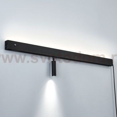 810657 Светильник настенный FIUME SPOT 230V LED 10W 270LM 100G (Back light)+7W(Spot light) 460LM 24G ЧЕРНЫЙ 4000K