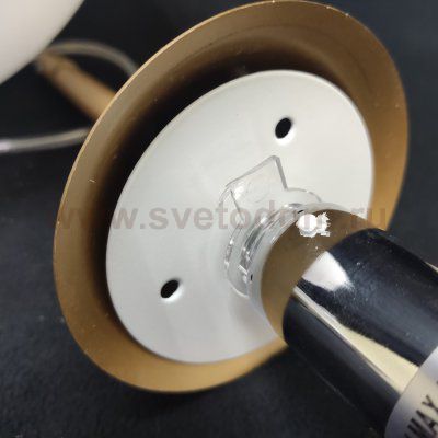 Плафон стекло матовый белый шар 250мм (63мм посадка пластиковая вставка) Globo Lightstar 813032