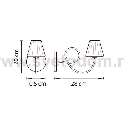 Светильник бра Lightstar 814614 Vortico