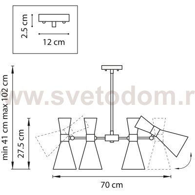 Люстра потолочная Dumo Lightstar 816067