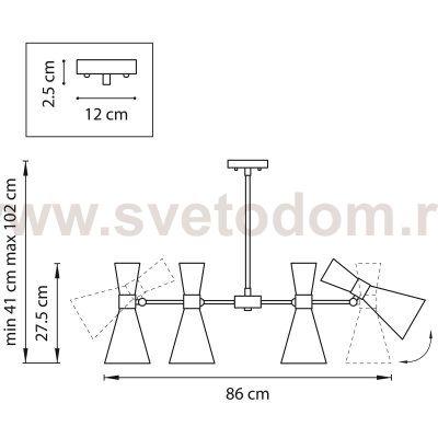 Люстра потолочная Dumo Lightstar 816086