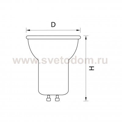 Светодиодная лампа 3W GU10 220V Lightstar 940952 LED диам: 35мм