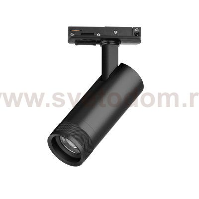 C4127SS Светильник CANNO PRO д/треков BARRA LED 12W 840LM 20-55G ЧЕРНЫЙ 2700-4200-6000К IP20 с тонким адаптером (304127 + 592007-SS)