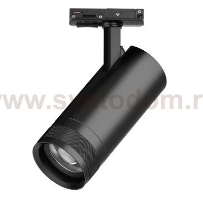C4207SS Светильник CANNO PRO д/треков BARRA LED 20W 1400LM 20-55G ЧЕРНЫЙ 2700-4200-6000K IP20 с тонким адаптером (304207 + 592007-SS)