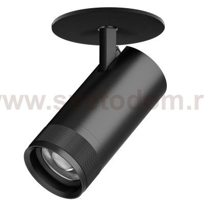C4307RS Светильник CANNO PRO встраиваемый LED 30W 2100LM 20-55G ЧЕРНЫЙ 2700-4200-6000K IP20 с адаптером (304307 + 215007)