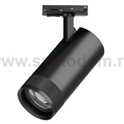C4307SS Светильник CANNO PRO д/треков BARRA LED 30W 2100LM 20-55G ЧЕРНЫЙ 2700-4200-6000K IP20 с тонким адаптером (304307 + 592007-SS)