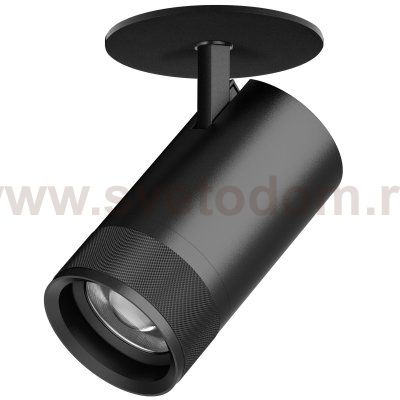 C4407RS Светильник CANNO PRO встраиваемый LED 40W 2800LM 20-55G ЧЕРНЫЙ 2700-4200-6000K IP20 с адаптером (304407 + 215007)