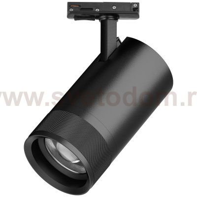 C4407SS Светильник CANNO PRO д/треков BARRA LED 40W 2800LM 20-55G ЧЕРНЫЙ 2700-4200-6000K IP20 с тонким адаптером (304407 + 592007-SS)
