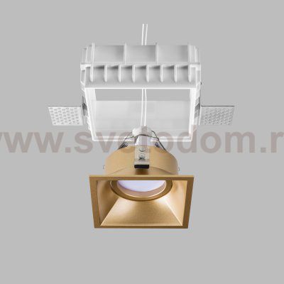 Комплект из светильника и рамки DOMINO QUAD MR16 ЗОЛОТО Domino Lightstar G214503