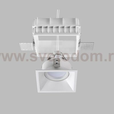 Комплект из светильника и рамки DOMINO QUAD MR16 БЕЛЫЙ Domino Lightstar G214506