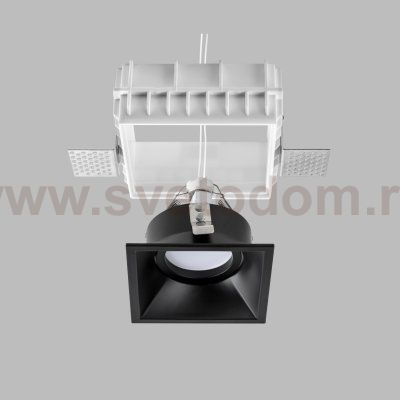 Комплект из светильника и рамки DOMINO QUAD MR16 ЧЁРНЫЙ Domino Lightstar G214507