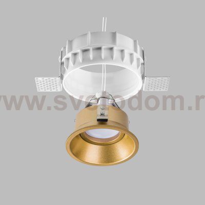 Комплект из светильника и рамки DOMINO ROUND MR16 ЗОЛОТО Domino Lightstar G214603