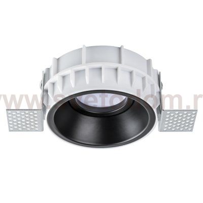 Комплект из светильника и рамки DOMINO ROUND MR16 ЧЁРНЫЙ Domino Lightstar G214607