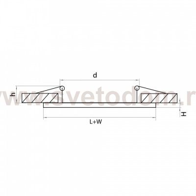 Комплект из светильников и рамки DOMINO Domino Lightstar D64706060606