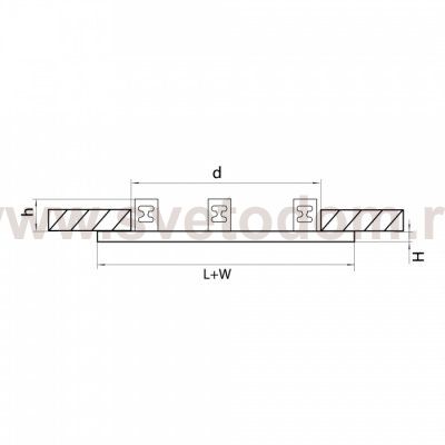 Комплект из светильников и рамки DOMINO Domino Lightstar D697060607