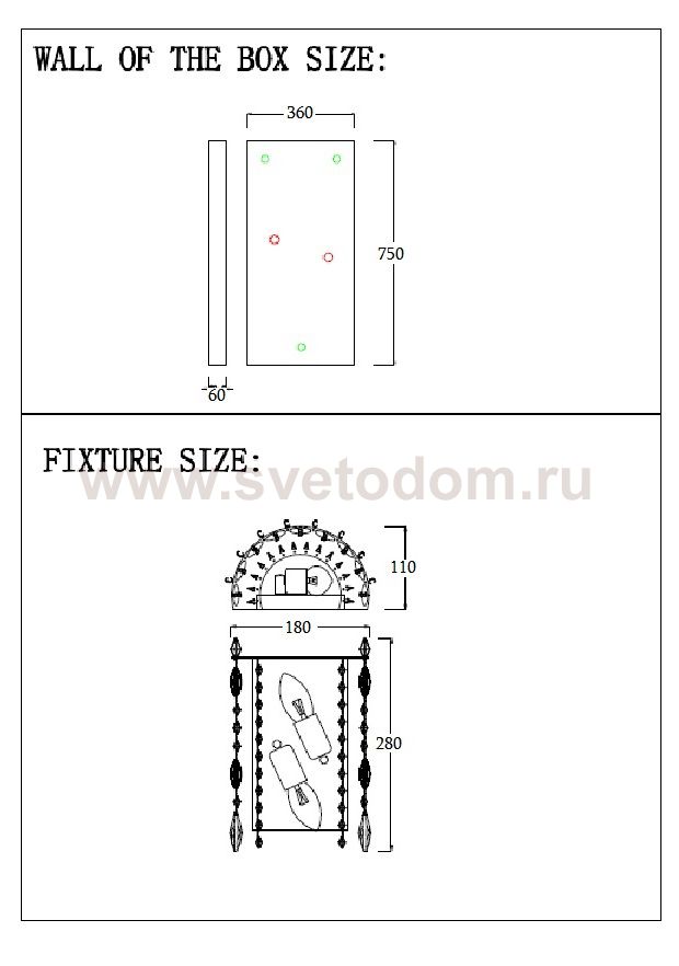 Бра Crystal lux LIRICA AP2 CHROME 2200/402