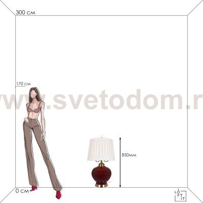 10267T/L Настольная лампа LOFT IT Ruby