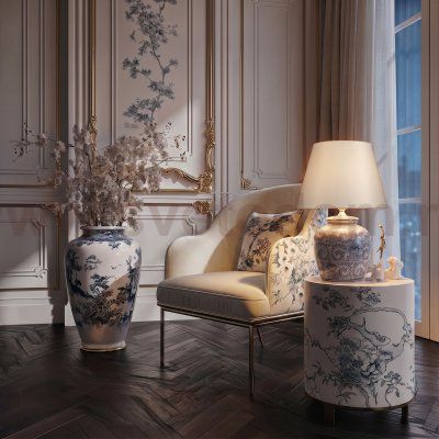 10491T Blue Настольная лампа LOFT IT Orchid