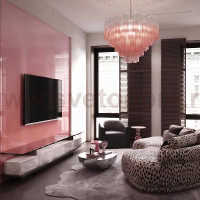 10580/600 Clear pink Подвесной светильник LOFT IT Murano