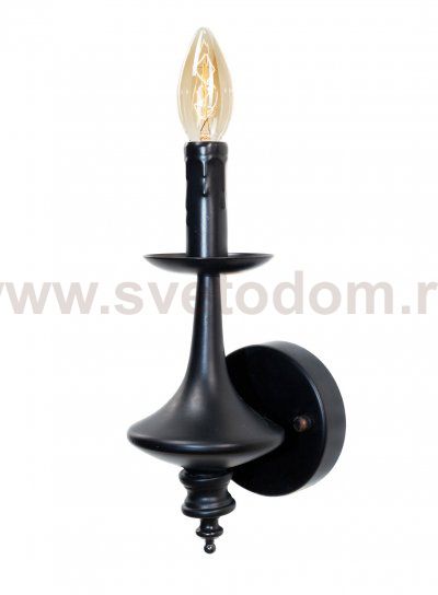 Светильник настенный бра в виде свечи Loft it LOFT1862-1W Castle черный