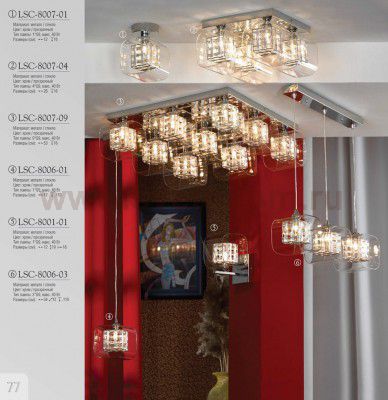 Плафон стекло прозрачное 120*120мм G9 (22мм посадка) Lussole LSC-8001 Sorso