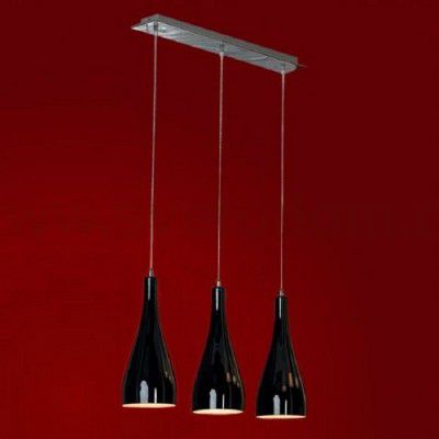 Светильник подвесной черный на 3 лампы Lussole LSF-1196-03 RIMINI