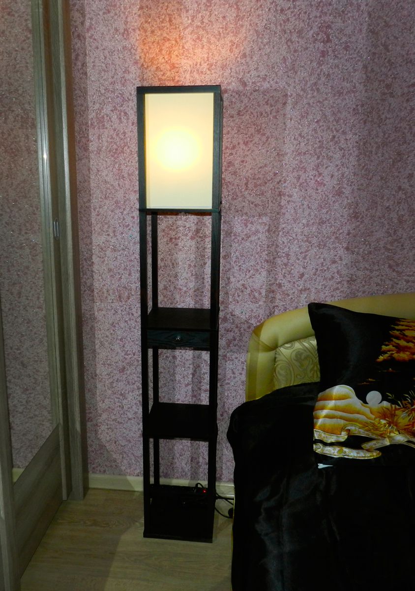 Торшер с полочками Lussole LSP-0333 Woodruff венге