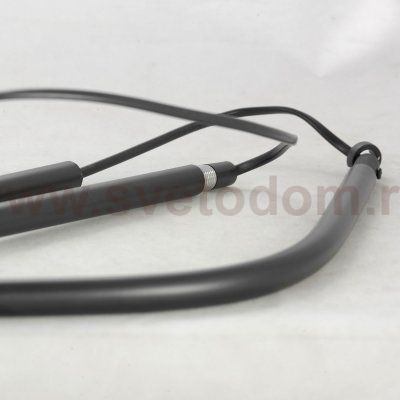 Торшер напольный изогнутый с черным абажуром Lussole LSP-0608