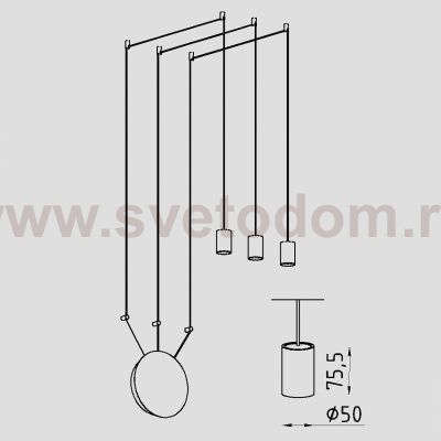 Светильник светодиодный настенно-подвесной Lighttech FILO 3 0830 B (LTA04002)