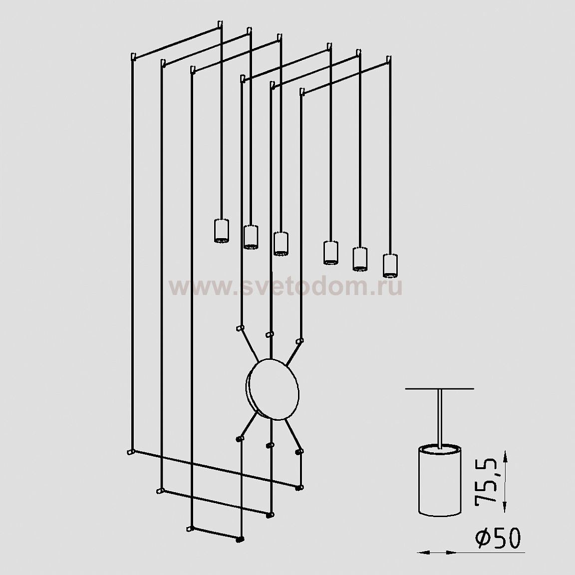 Светильник светодиодный настенно-подвесной Lighttech FILO 6 0830 W (LTA04005)