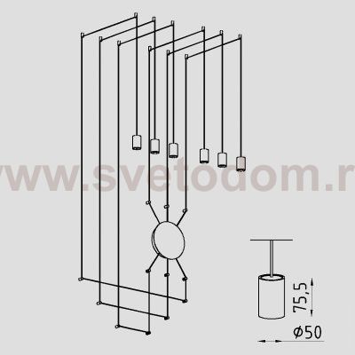 Светильник светодиодный настенно-подвесной Lighttech FILO 6 0830 W (LTA04005)