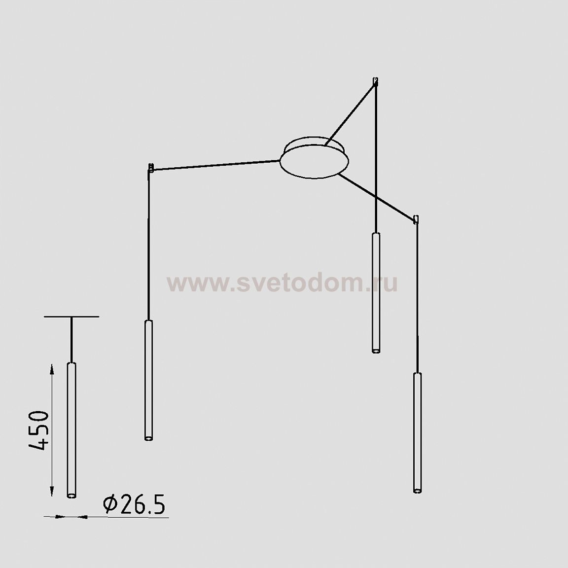 Светильник светодиодный подвесной Lighttech RAY P3 6.330 W (LTA09009)