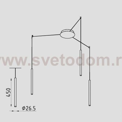 Светильник светодиодный подвесной Lighttech RAY P3 6.330 W (LTA09009)