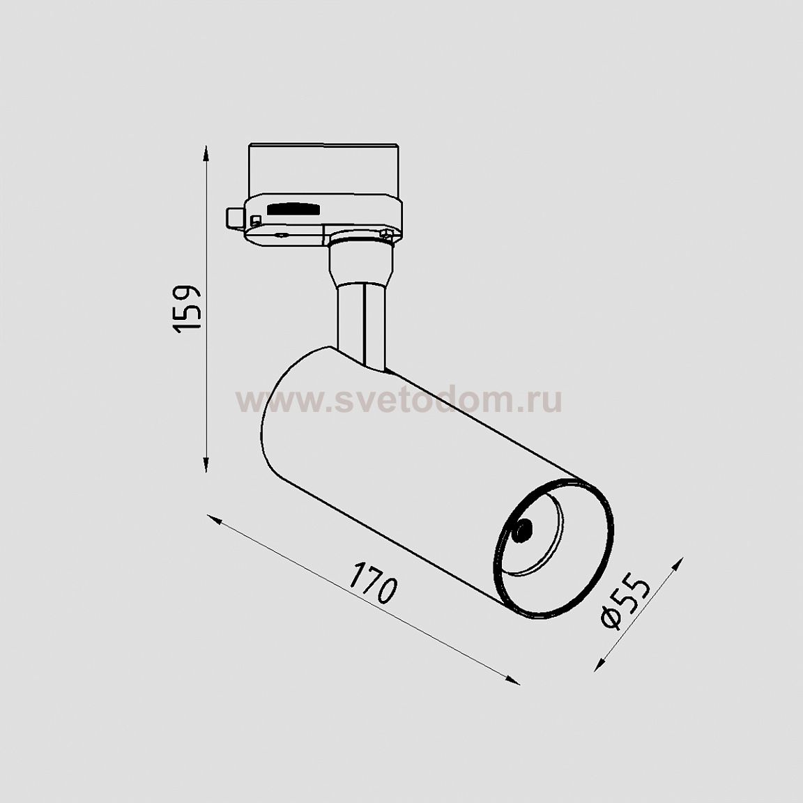 Прожектор светодиодный для 3-х фазного шинопровода Lighttech SPOT 1530 36 B (LTK03001)