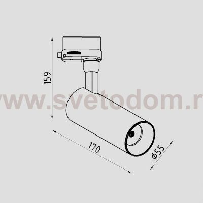 Прожектор светодиодный для 3-х фазного шинопровода Lighttech SPOT 1540 36 B (LTK03003)