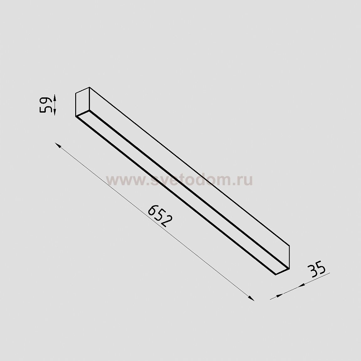 Светильник светодиодный для магнитного шинопровода Lighttech MAGNETO BLADE OPAL 2030 B (LTK04005)