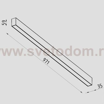 Светильник светодиодный для магнитного шинопровода Lighttech MAGNETO BLADE OPAL 3030 B (LTK04006)