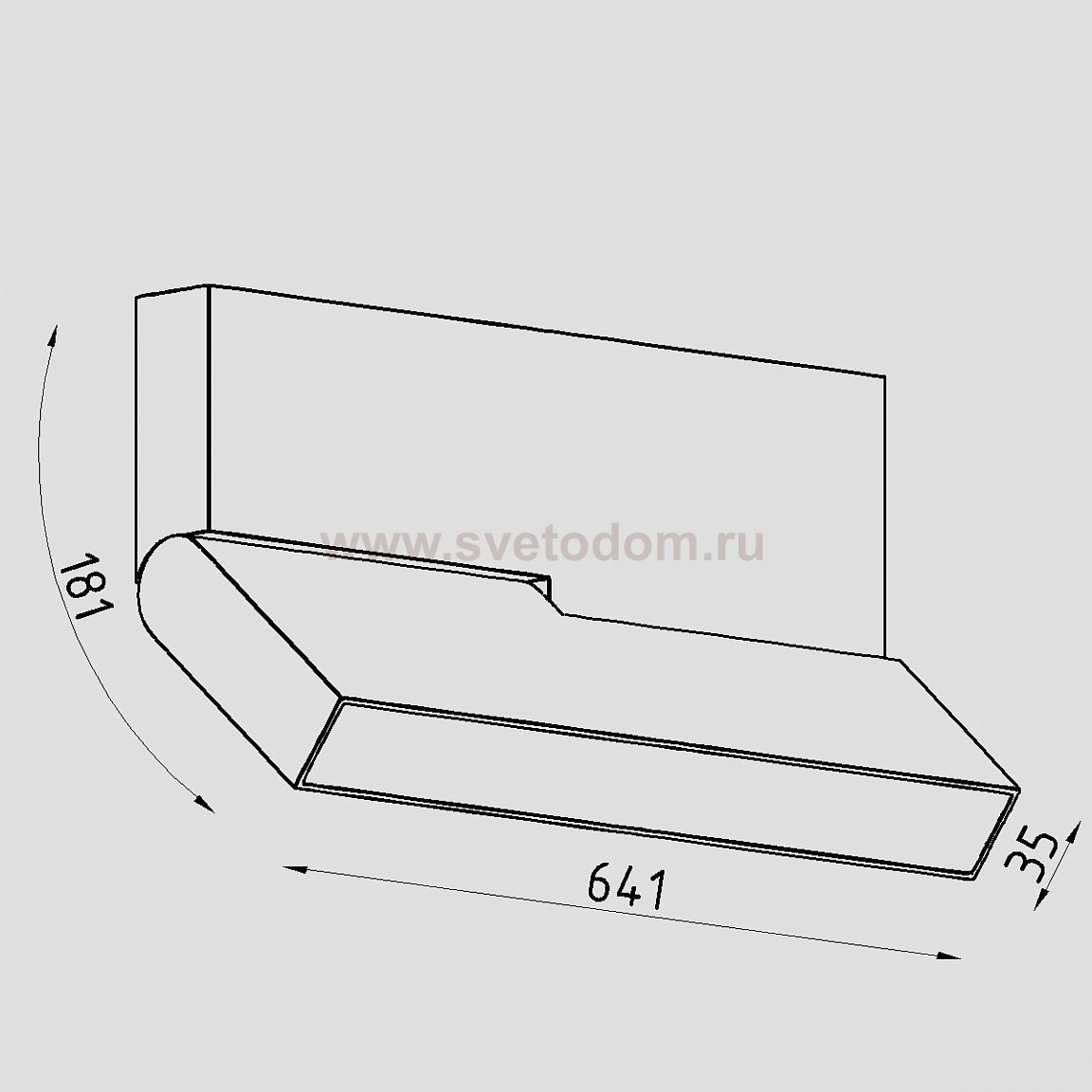 Светильник светодиодный для магнитного шинопровода Lighttech MAGNETO BLADE A OPAL 2030 45 W (LTK04018)