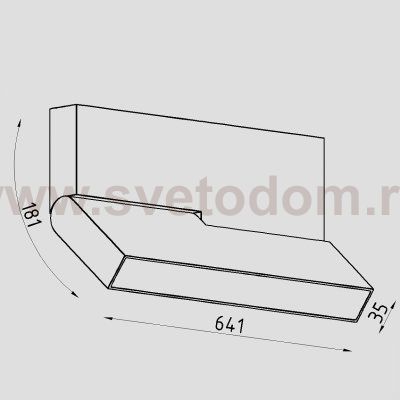 Светильник светодиодный для магнитного шинопровода Lighttech MAGNETO BLADE A OPAL 2030 45 W (LTK04018)