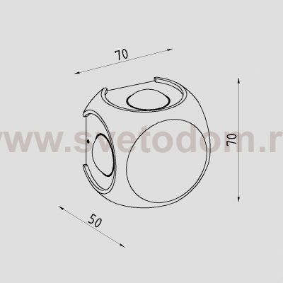 Светильник светодиодный настенный Lighttech CROSS 4.130 B (LTL04002)