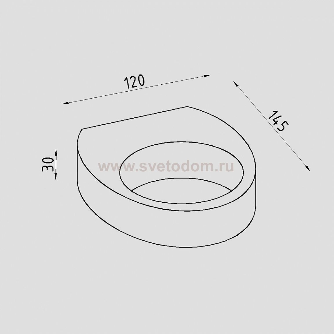 Светильник светодиодный настенный Lighttech LAPIS R 0330 DG (LTL08001)