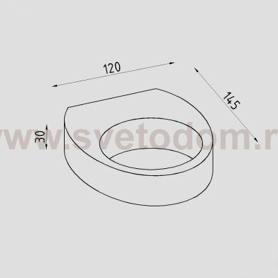 Светильник светодиодный настенный Lighttech LAPIS R 0330 DG (LTL08001)