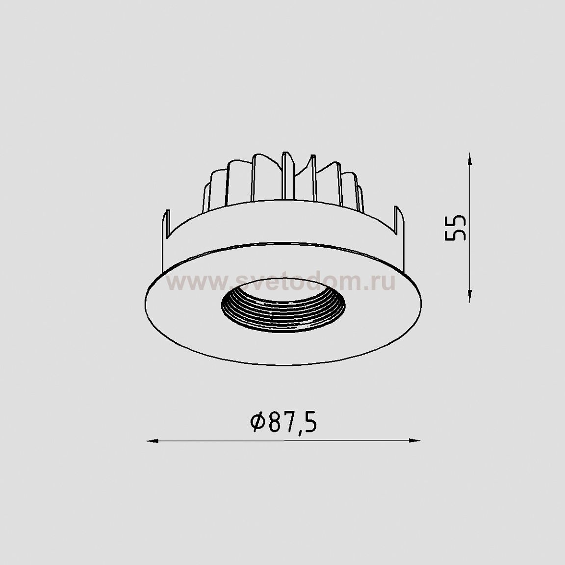 Светильник светодиодный встраиваемый Lighttech AQUA 0730 36 W-B (LTM02001)