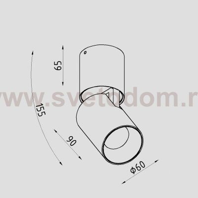Светильник светодиодный накладной Lighttech COLUMN 1230 38 W-B (LTM03005)